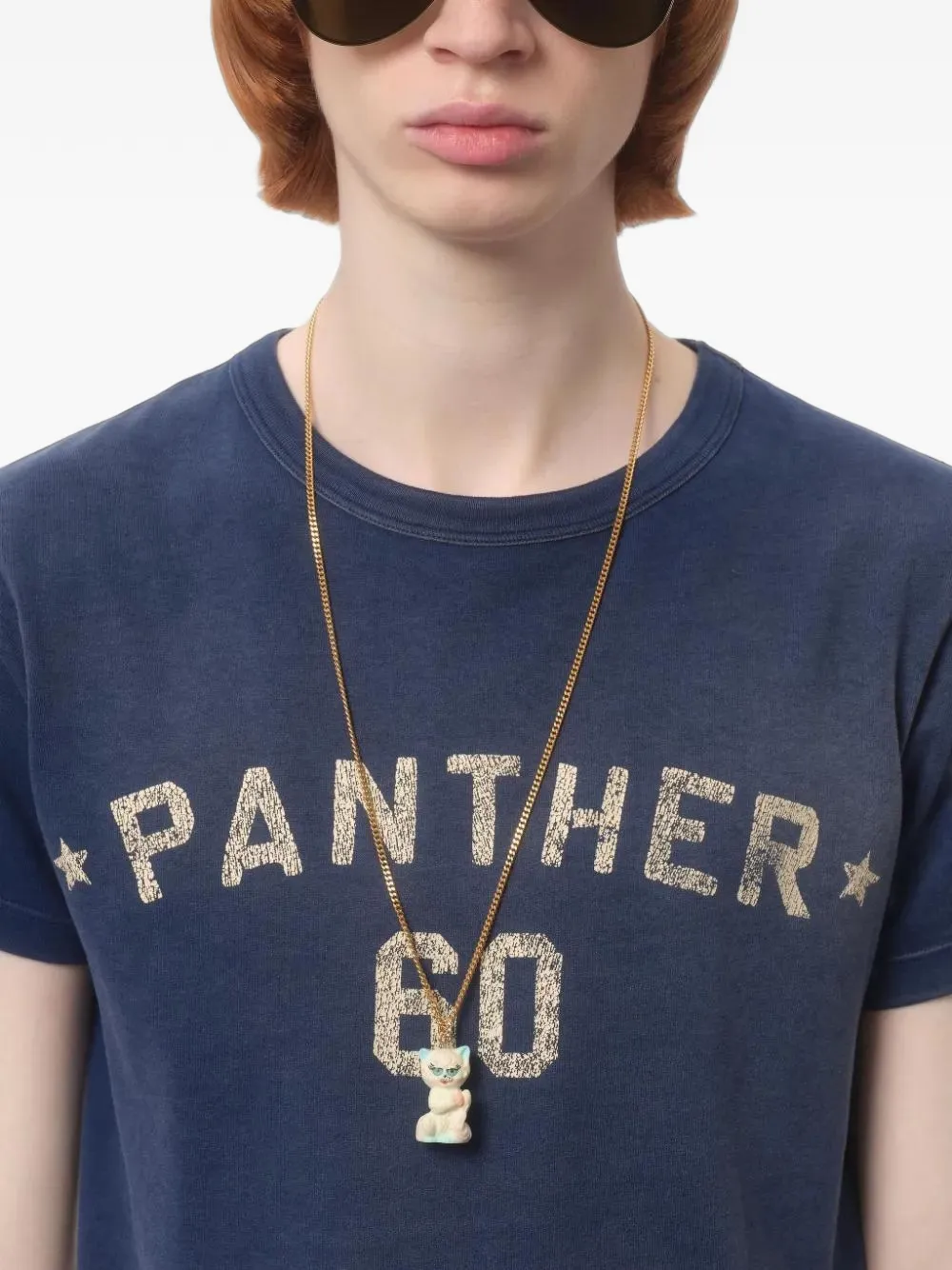 Valentino Garavani logo-print cotton T-shirt Blauw