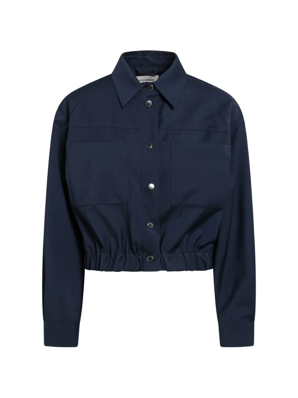 Weekend Max Mara short woollen cloth jacket navy Blauw