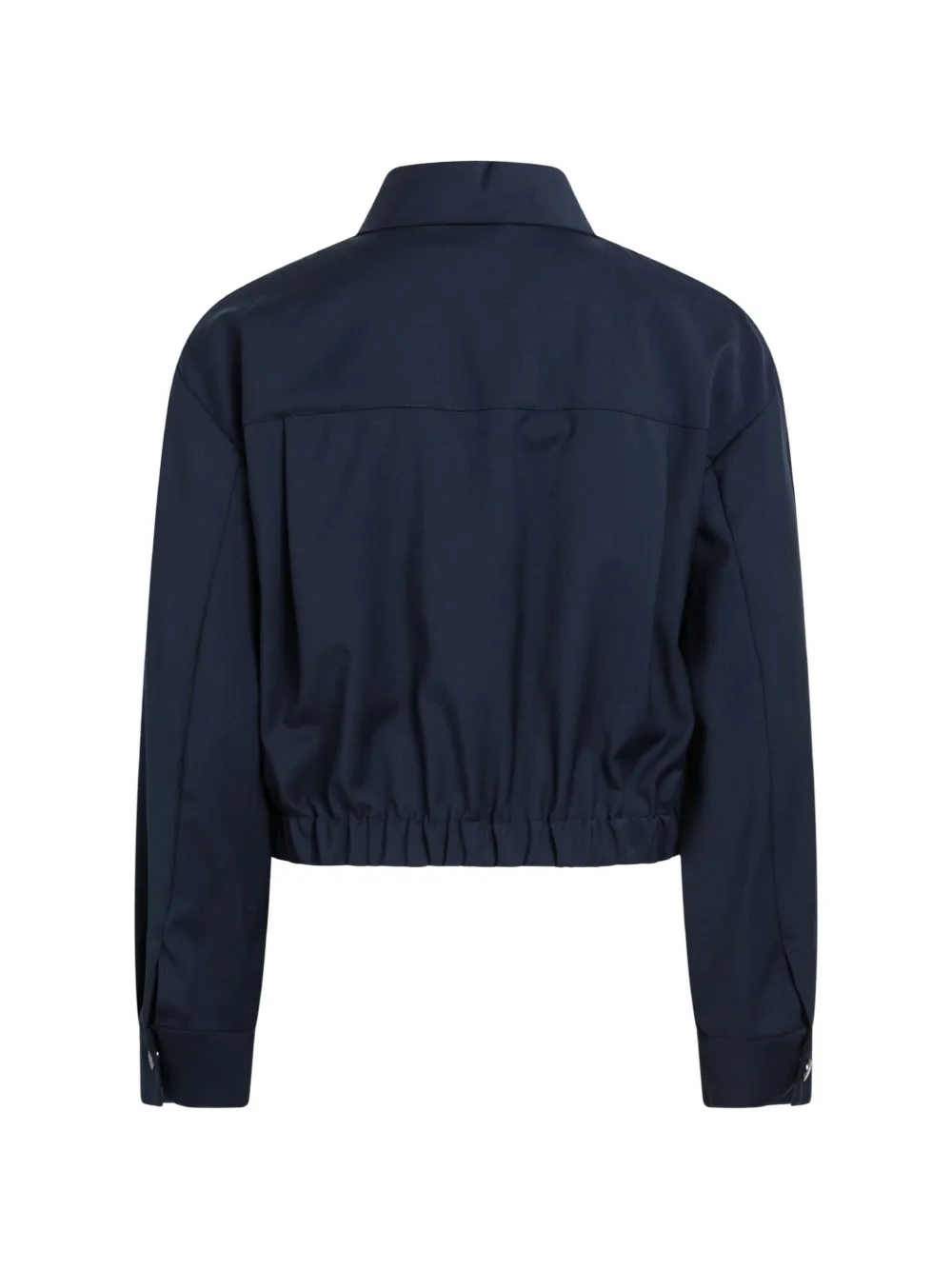 Weekend Max Mara short woollen cloth jacket navy Blauw
