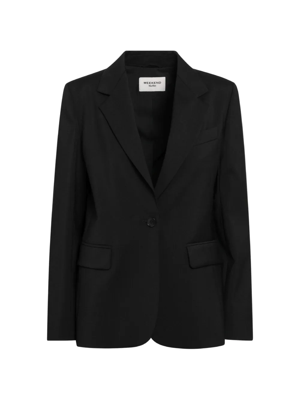Weekend Max Mara single-breasted stretch-wool blazer - black