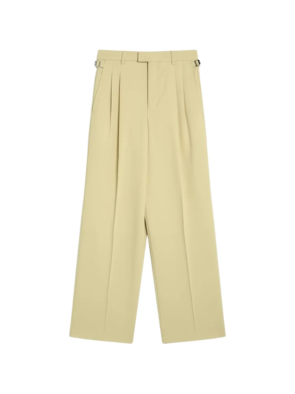 AMI Paris pleated virgin wool trousers - Neutrals