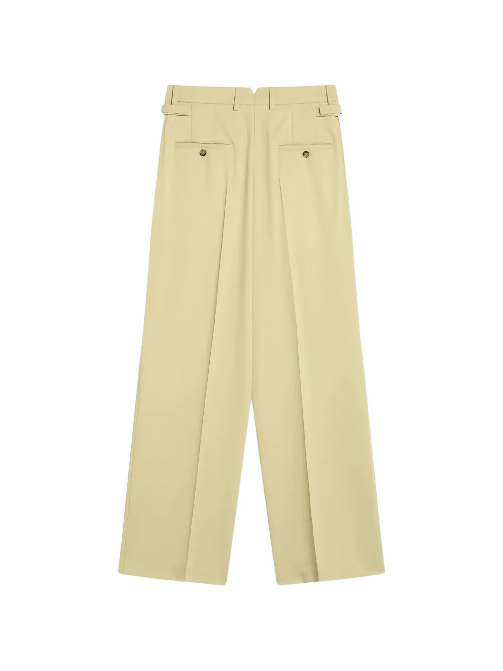 AMI Paris pleated virgin wool trousers Beige
