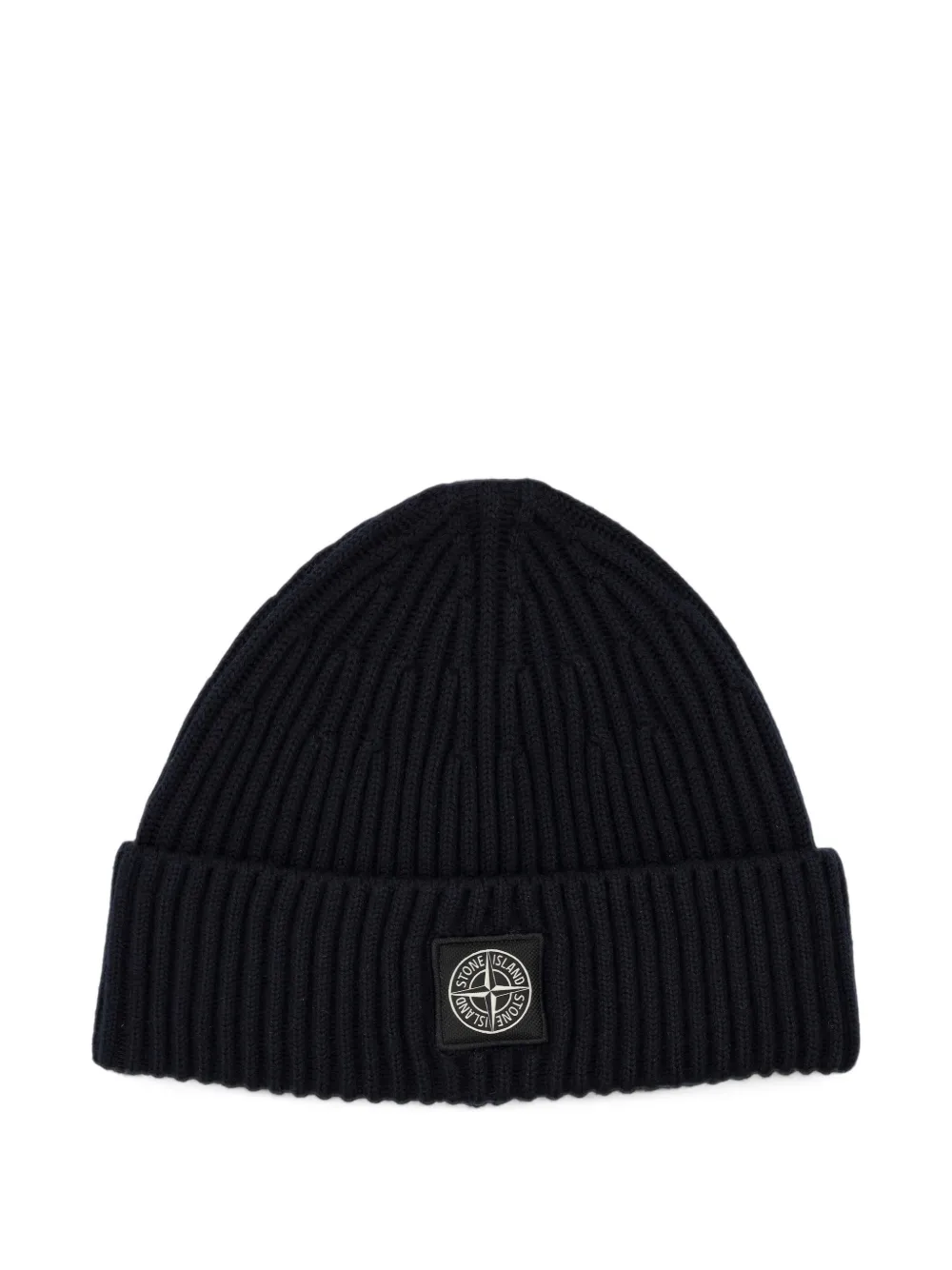 Stone Island N100002 full-rib rws-wool beanie Blauw