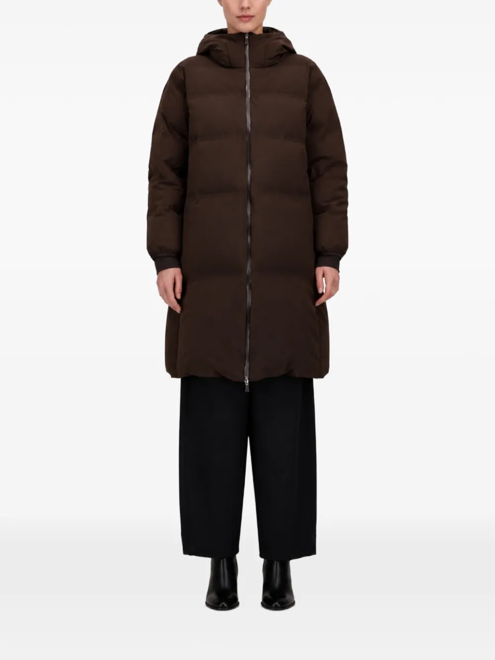Herno quilted hooded coat Bruin