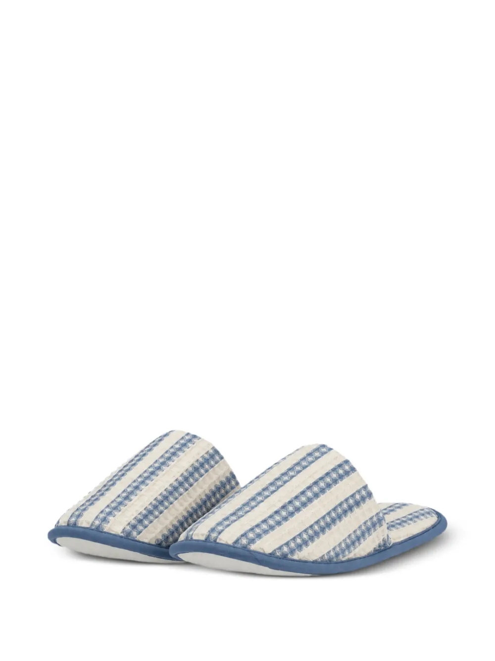 HAY waffle-knit Striped Slippers | Neutrals | FARFETCH
