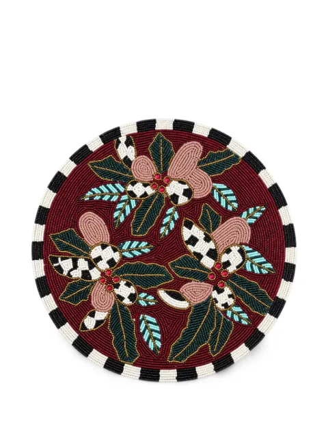 CU I SEEYOU bead-embellished placemats (set of two)