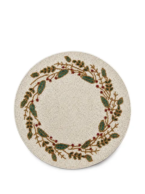 CU I SEEYOU bead-embellished placemats (set of two)