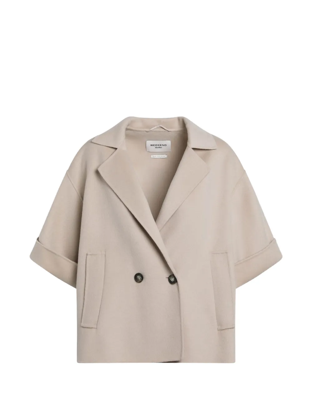 Weekend Max Mara short wool broadcloth coat Beige