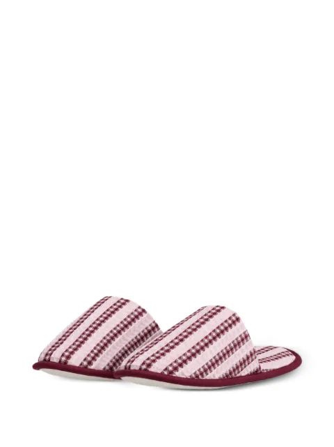 HAY waffle-knit striped slippers