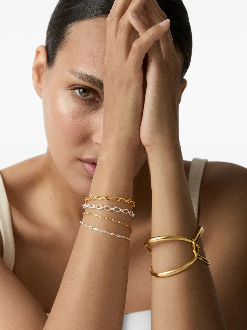 Dinny Hall Twist Open cuff bracelet - Oro