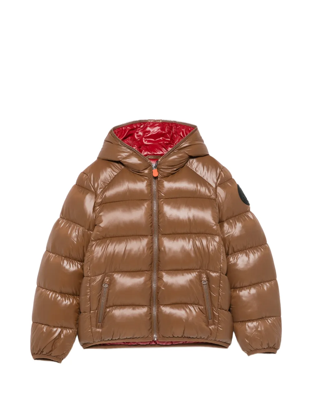 Save The Duck Kids Artie quilted hooded padded jacket Bruin