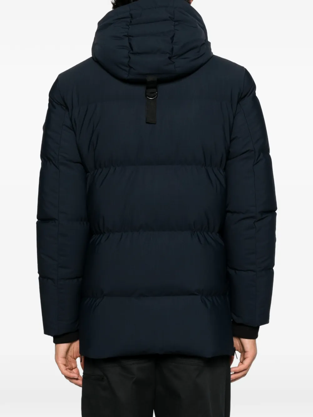 Moose Knuckles Soho 3Q quilted hooded coat Blauw