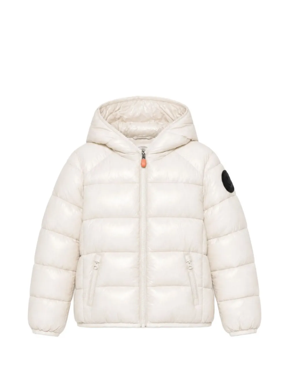 Save The Duck Kids quilted hooded jacket Beige