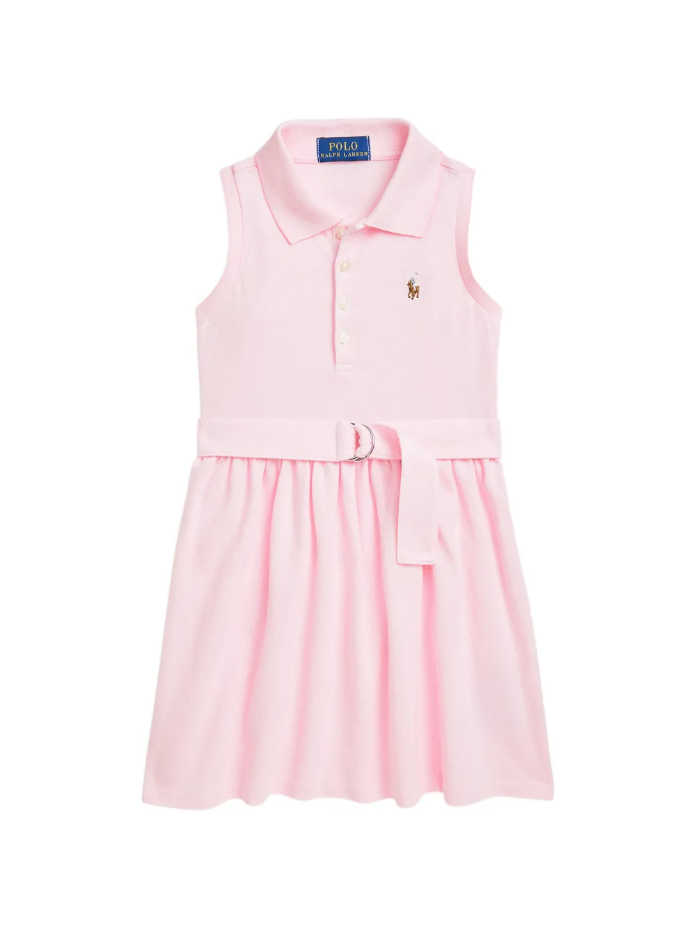 POLO RALPH LAUREN KIDS belted sleeveless dress - Rosa