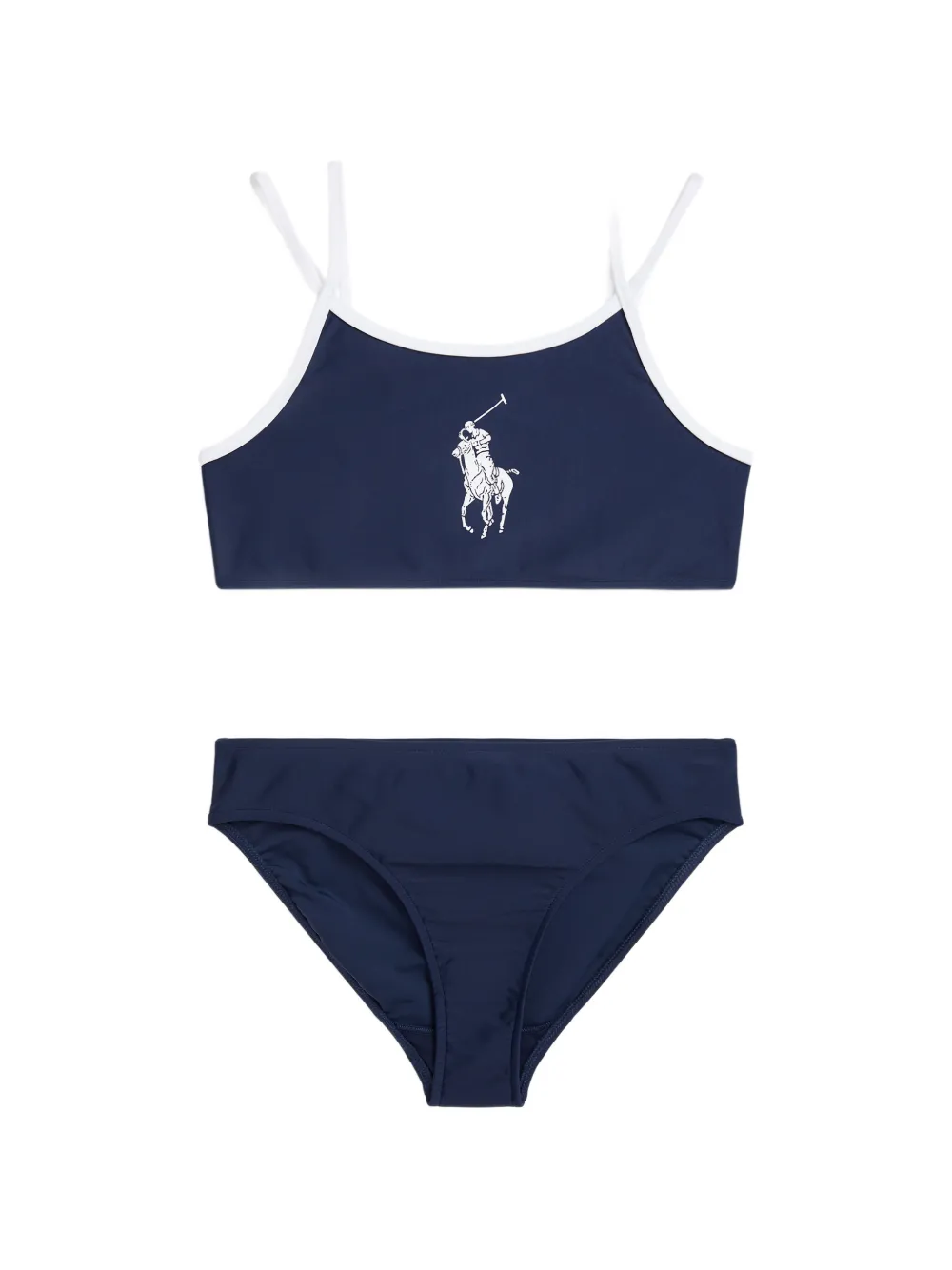 POLO RALPH LAUREN KIDS Pony-embroidered bikini Blauw