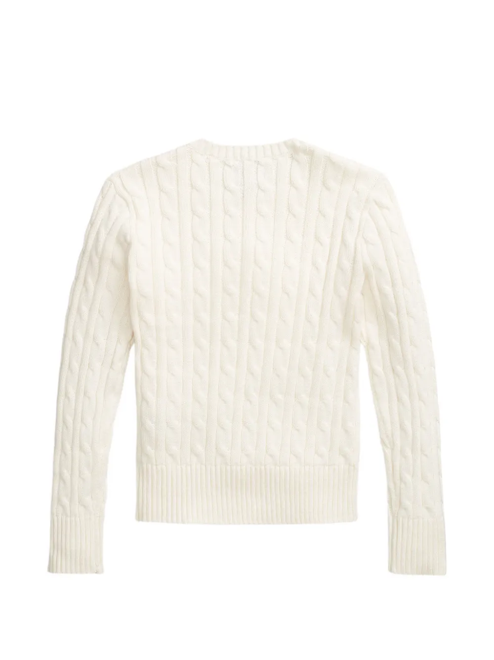 POLO RALPH LAUREN KIDS cable-knit cotton sweater Beige