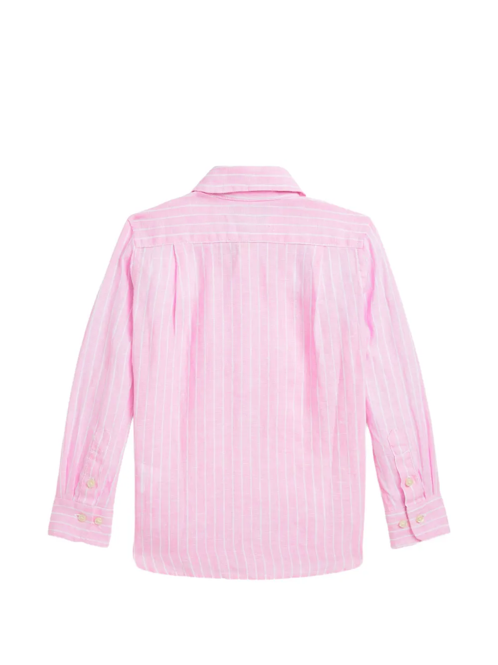 POLO RALPH LAUREN KIDS striped linen shirt Roze