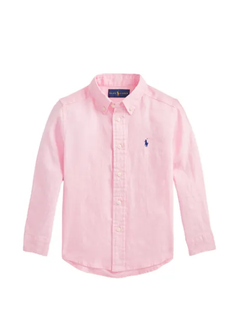 POLO RALPH LAUREN KIDS embroidered-logo button-down shirt