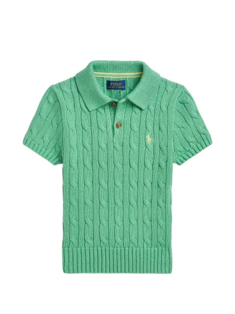 POLO RALPH LAUREN KIDS playera tipo polo en tejido de ochos