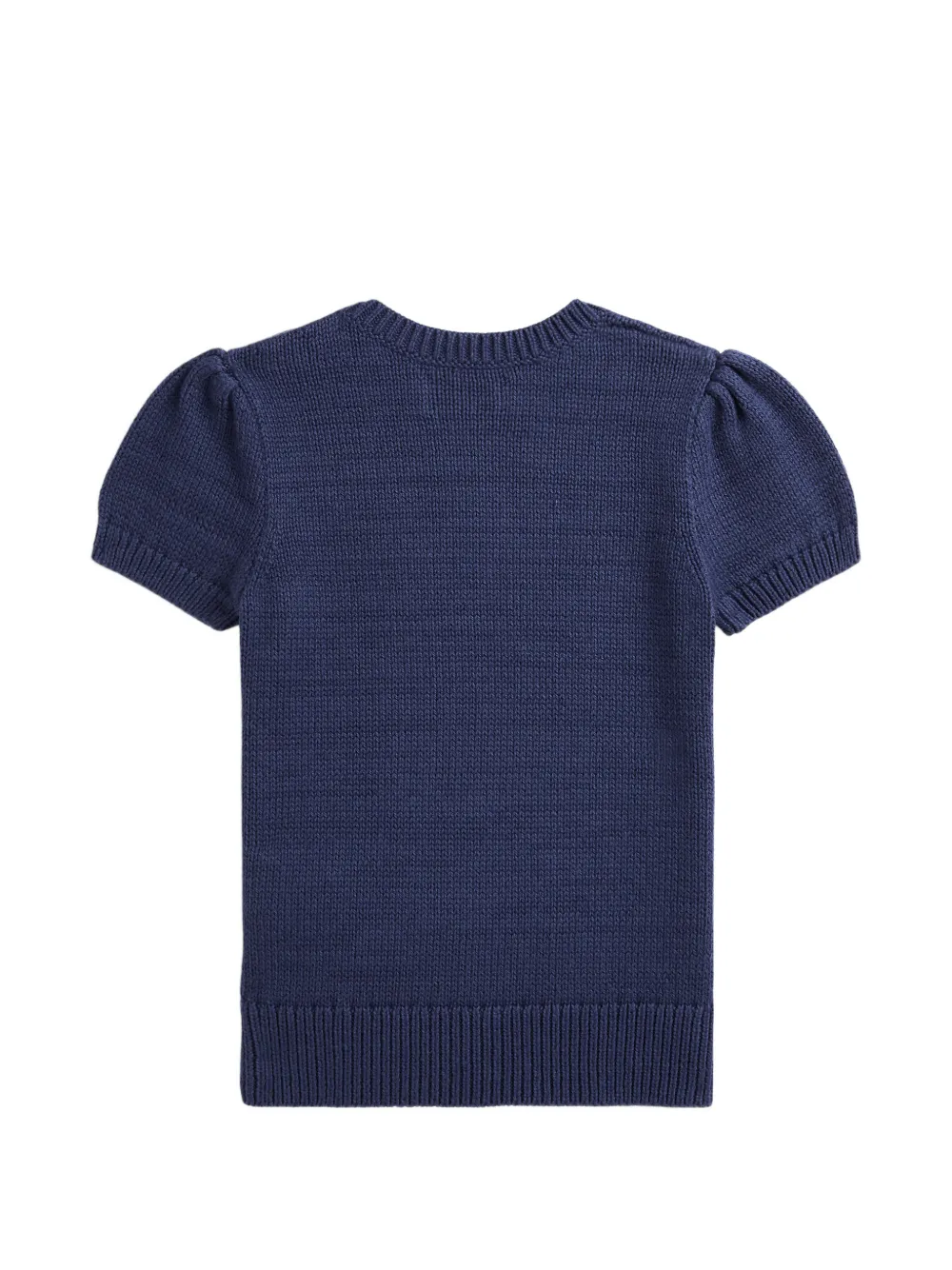 POLO RALPH LAUREN KIDS Polo Bear puff-sleeve T-shirt Blauw