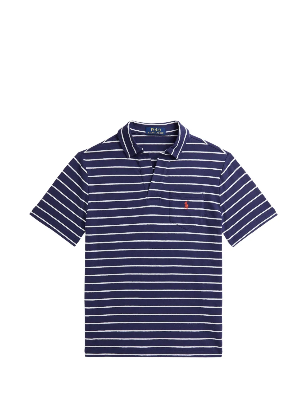 POLO RALPH LAUREN KIDS striped polo-collar T-shirt - Blu