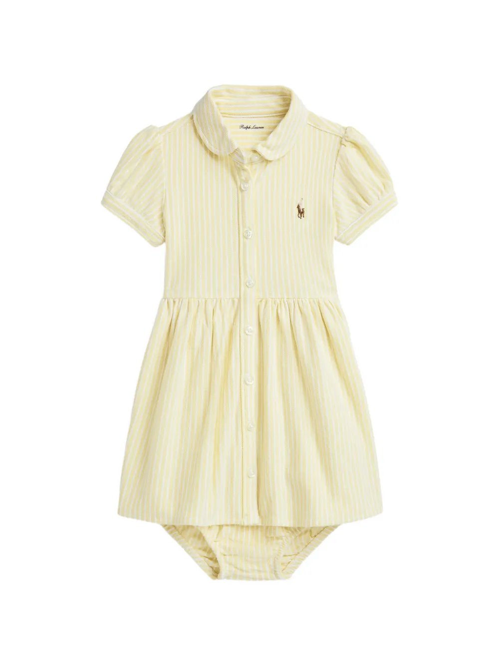 POLO RALPH LAUREN KIDS striped cotton dress set - Gelb