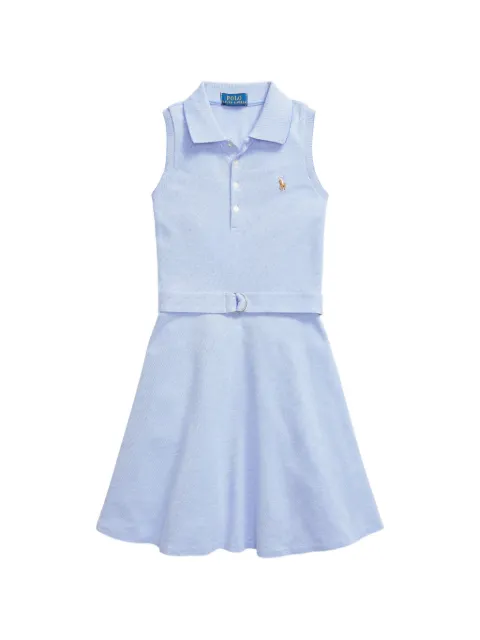 POLO RALPH LAUREN KIDS vestido sin mangas con cinturón
