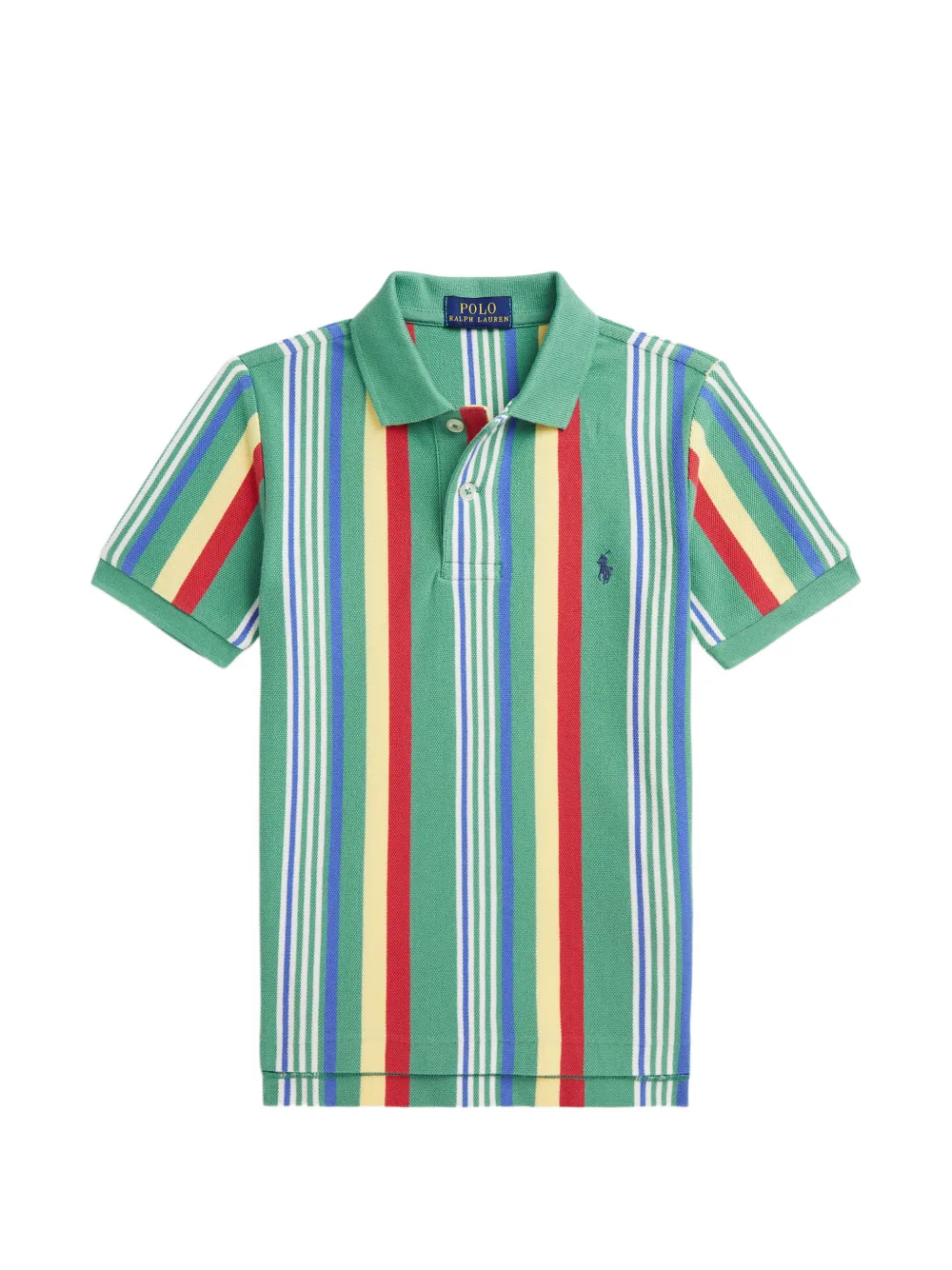 POLO RALPH LAUREN KIDS striped-pattern polo shirt - Verde