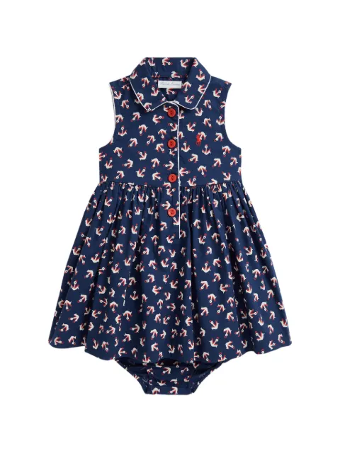 POLO RALPH LAUREN KIDS vestido camisero con ancla estampada