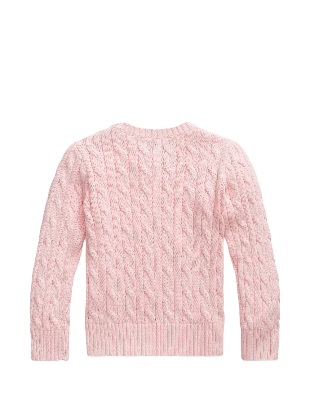 POLO RALPH LAUREN KIDS cable-knit cotton jumper Roze