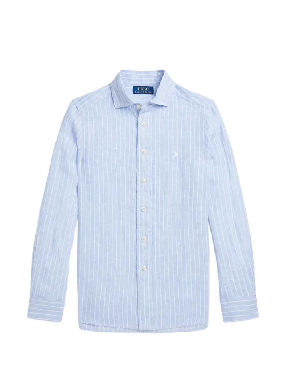POLO RALPH LAUREN KIDS vertical-stripe shirt - Blau
