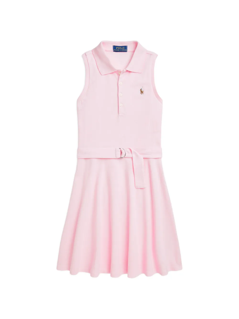 POLO RALPH LAUREN KIDS logo-embroidered sleeveless dress - Rosa