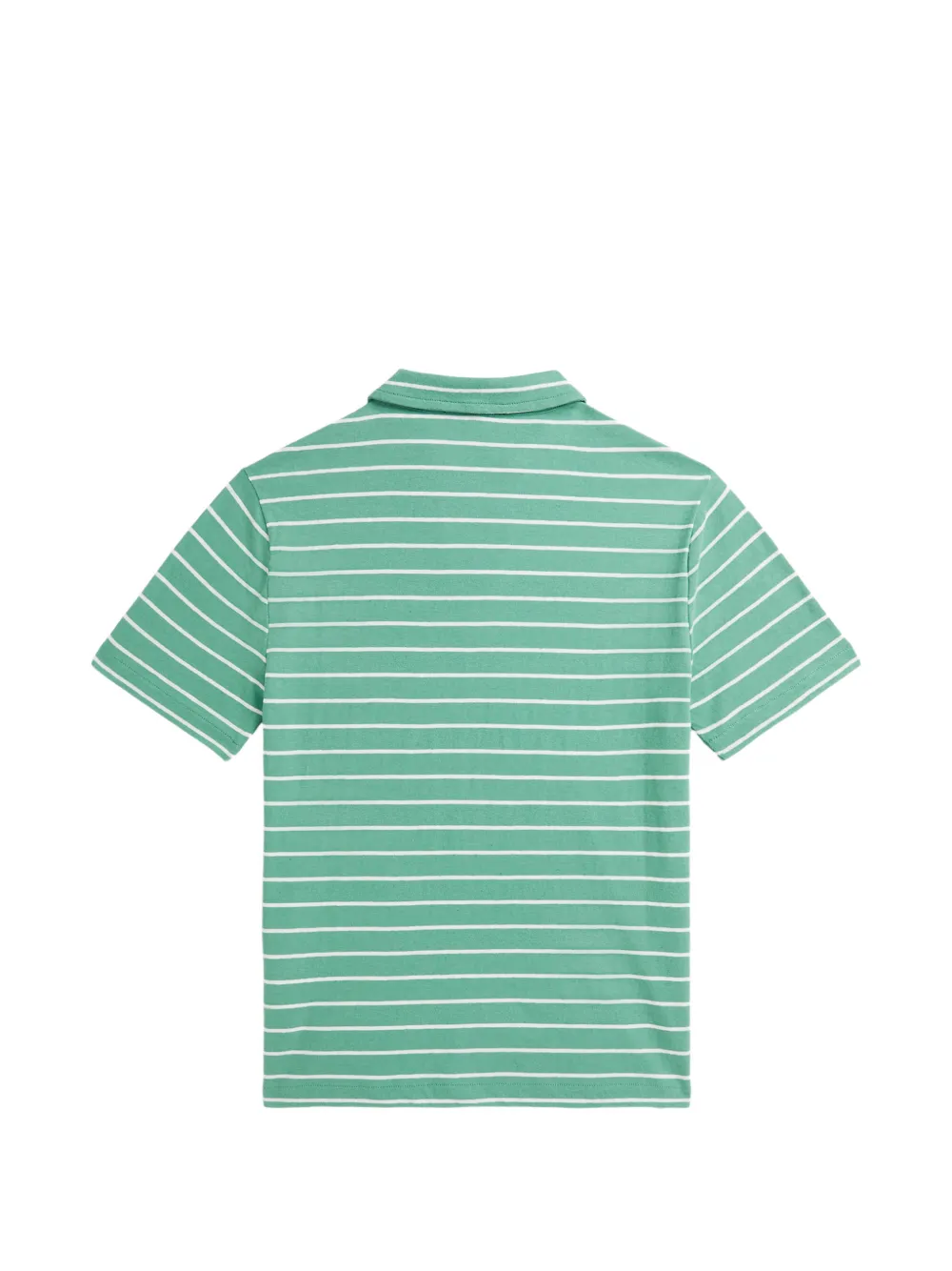 POLO RALPH LAUREN KIDS striped-pattern cotton-blend polo shirt Groen
