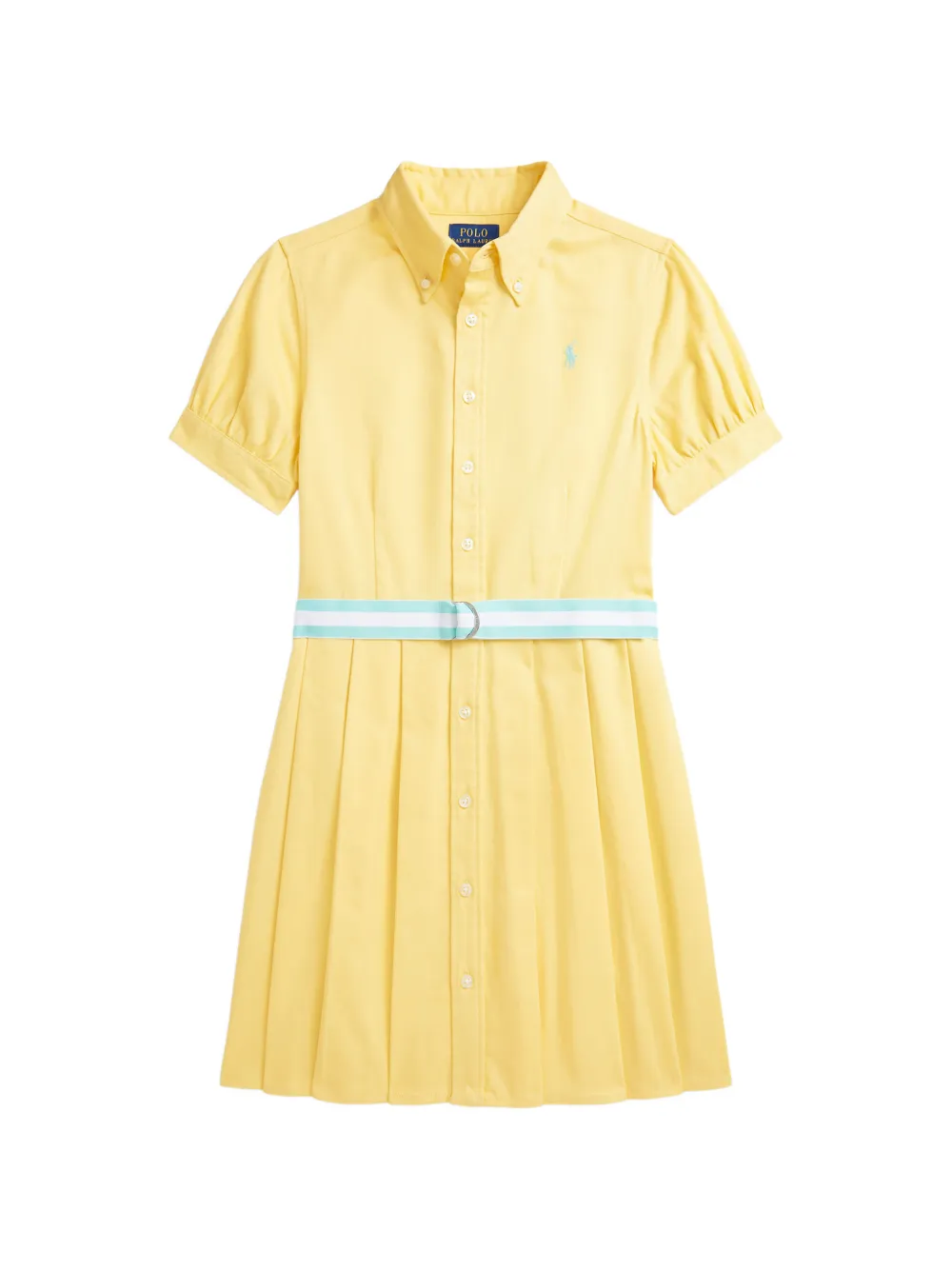 POLO RALPH LAUREN KIDS belted pleated dress - Gelb