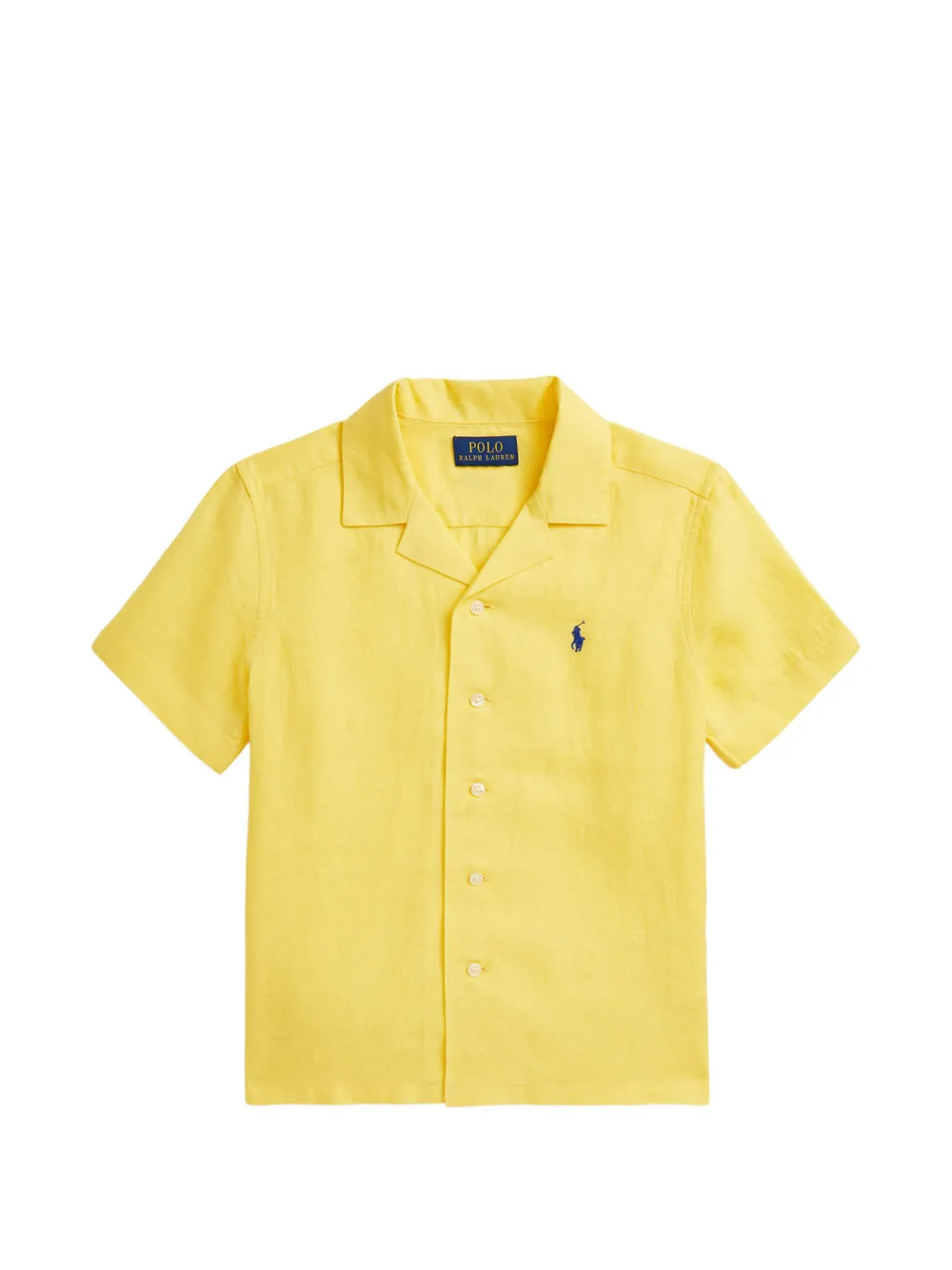 POLO RALPH LAUREN KIDS logo-embroidered short-sleeve shirt - Gelb