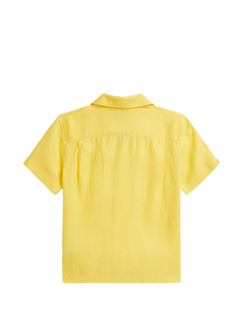 POLO RALPH LAUREN KIDS logo-embroidered short-sleeve shirt Geel