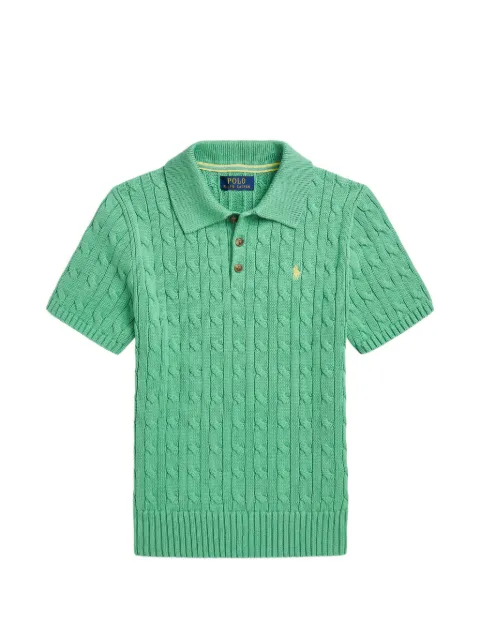 POLO RALPH LAUREN KIDS cable-knit polo shirt