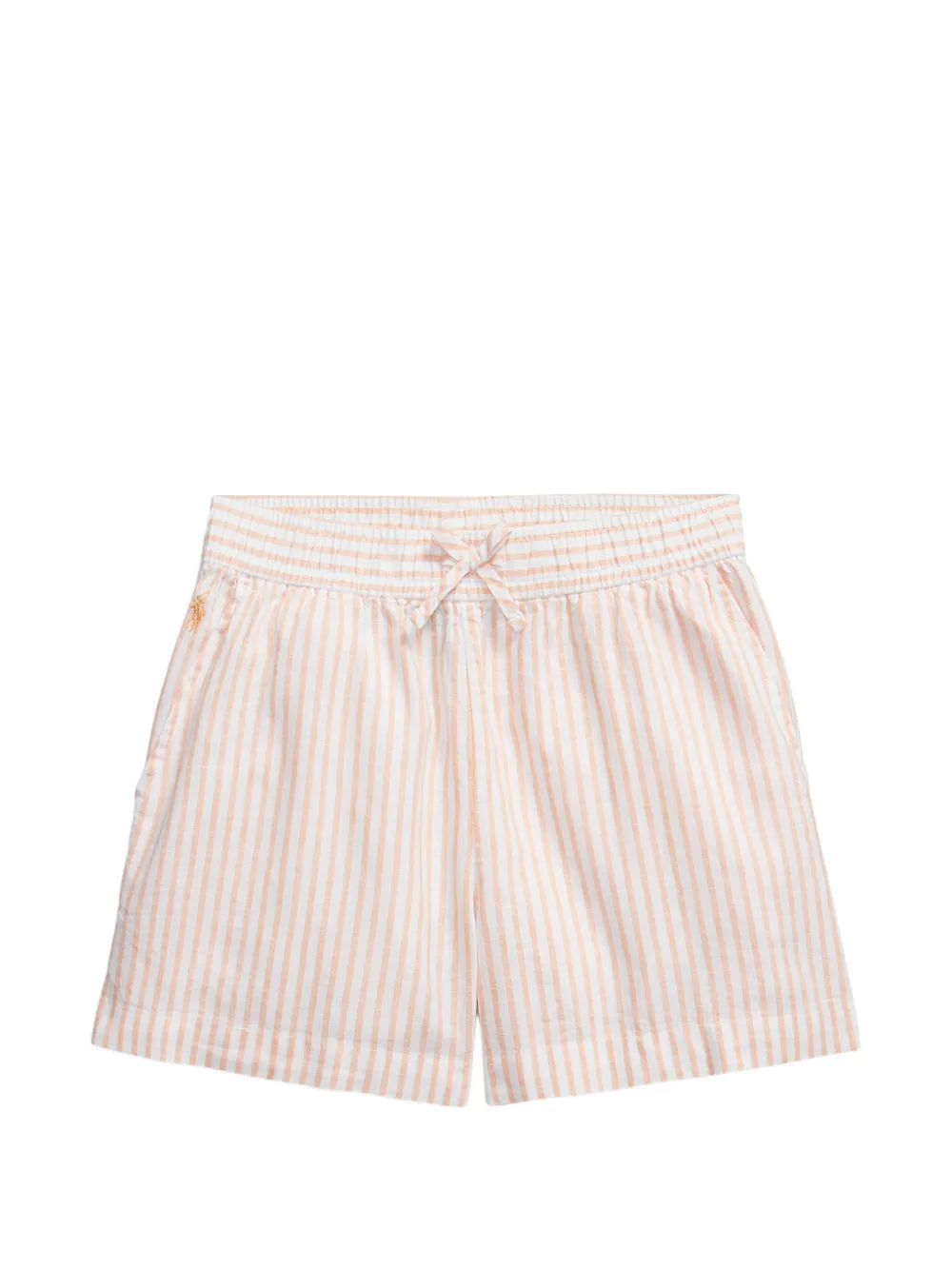POLO RALPH LAUREN KIDS vertical-stripe drawstring shorts Oranje