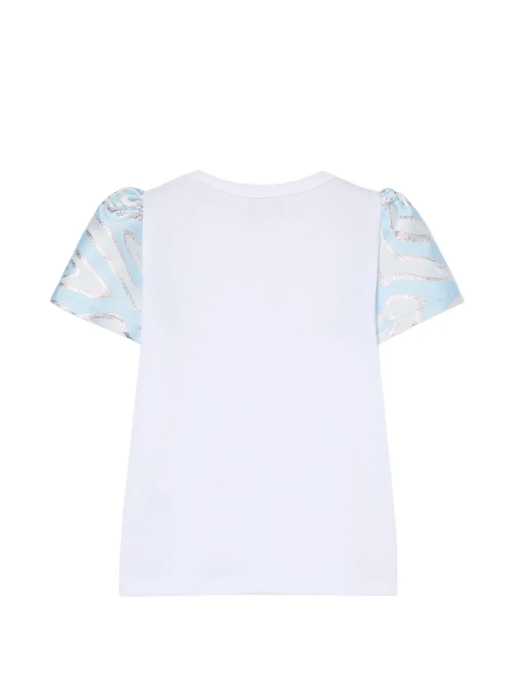 PUCCI Junior Lurex-sleeve T-shirt Wit
