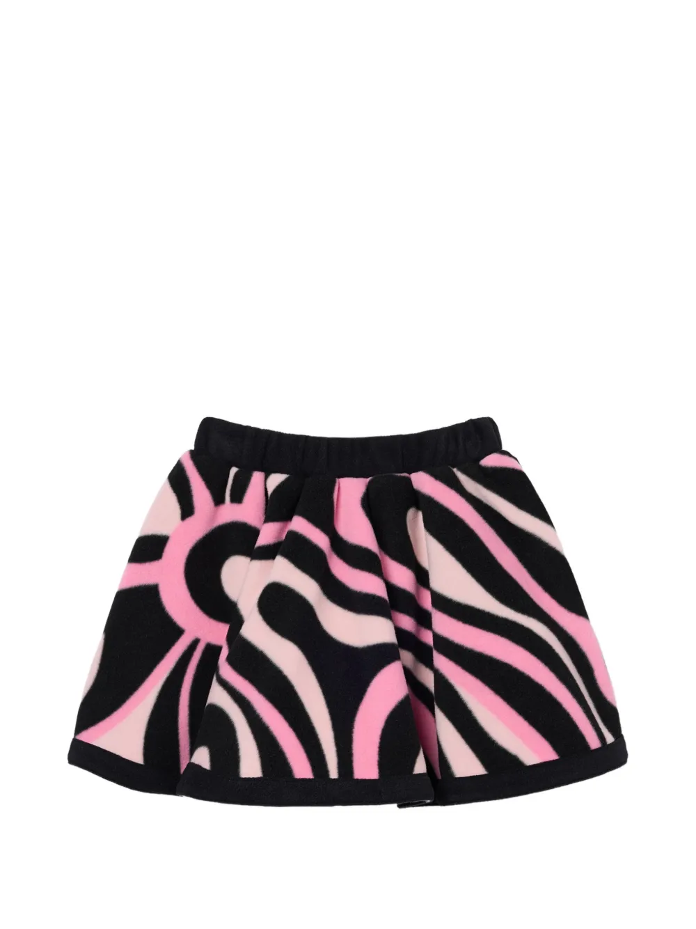 PUCCI Junior Marmo printed-fleece mini skirt - Schwarz