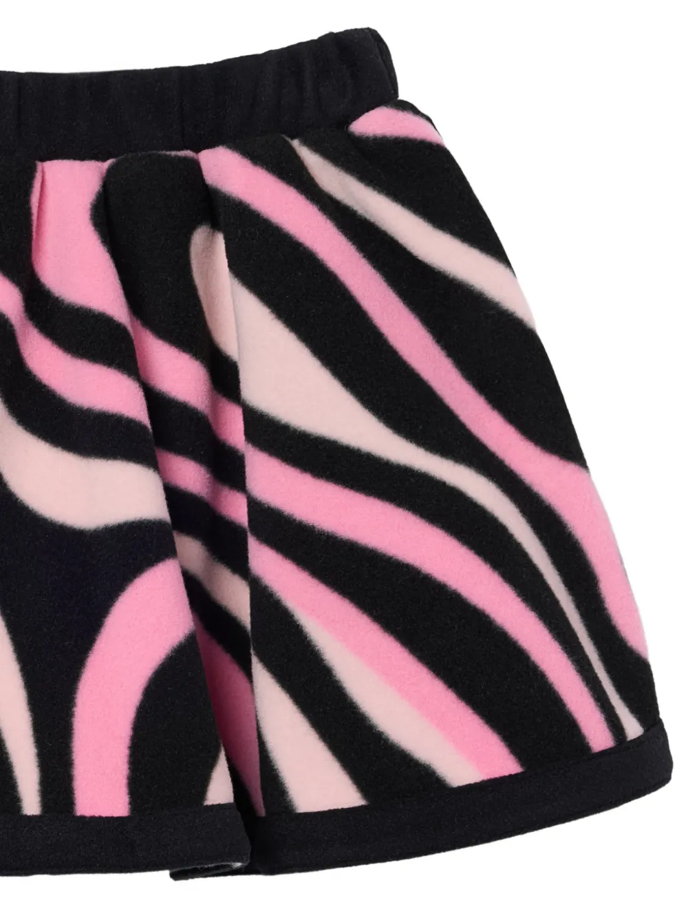 PUCCI Junior Marmo printed-fleece mini skirt Zwart