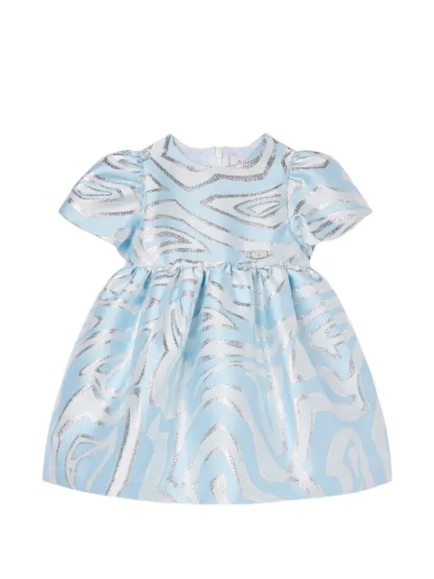 PUCCI Junior vestido corto con laberinto estampado