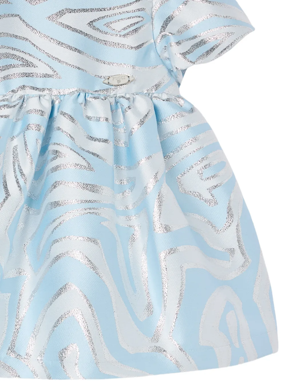 PUCCI Junior Mini-jurk met Labirinto-print Blauw
