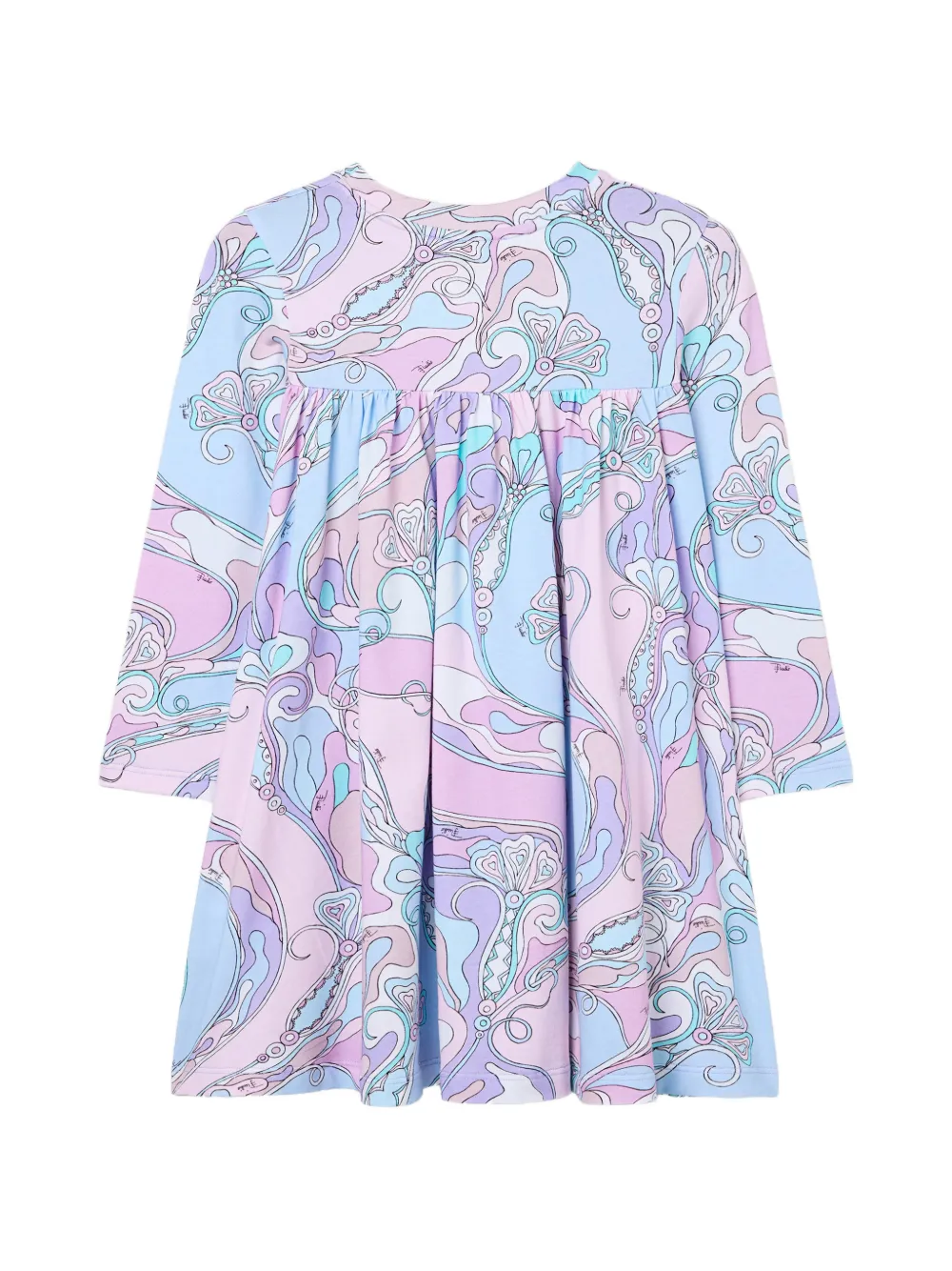 PUCCI Junior Orchidee print long-sleeve mini dress Roze
