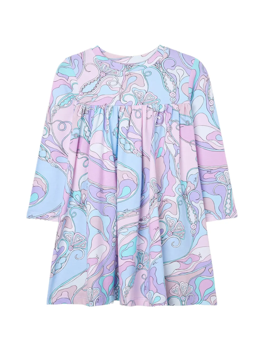 PUCCI Junior Orchidee print long-sleeve mini dress Roze