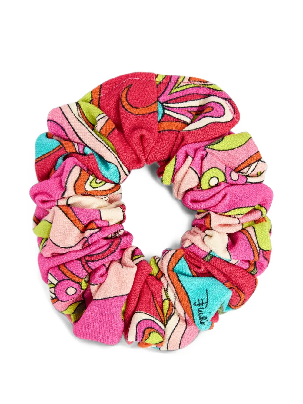 PUCCI Junior Orchidee-print scrunchies Roze