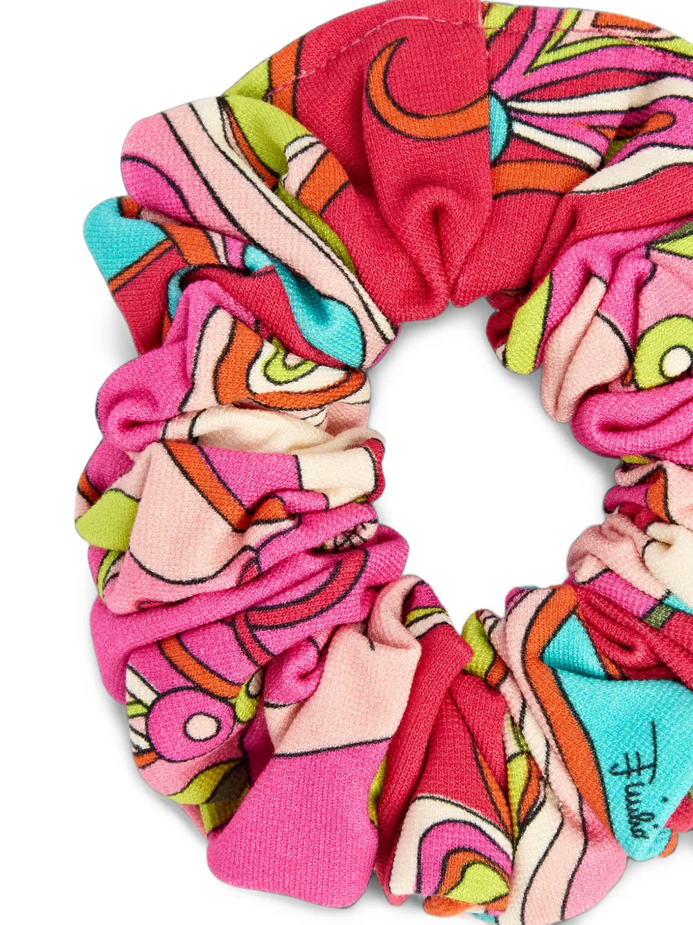 PUCCI Junior Orchidee-print scrunchies Roze