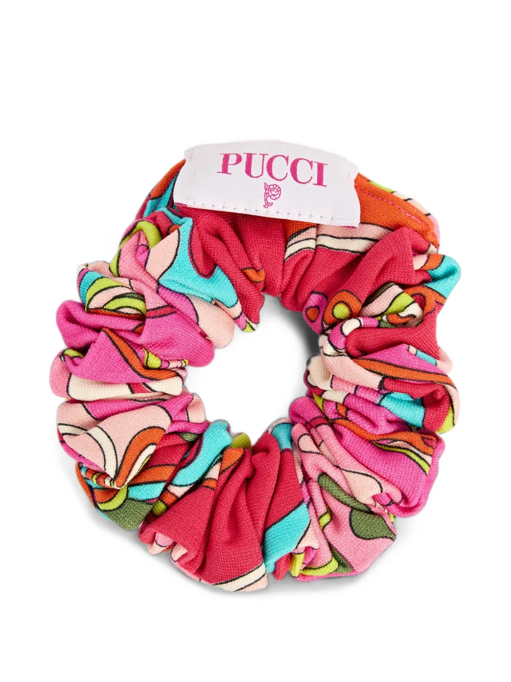 PUCCI Junior Orchidee-print scrunchies - Rosa