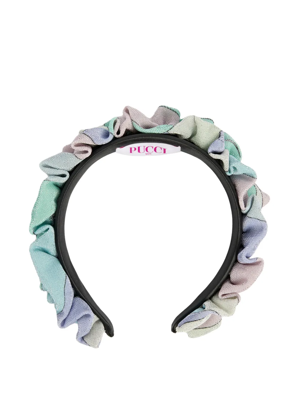 PUCCI Junior Haarband met ruches en Iride-print Veelkleurig