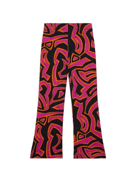 PUCCI Junior Labirinto print flared trousers